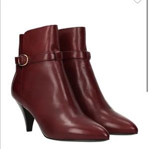 Celine Shoes | Celine Ankle Boot 70 Triangle Heel Jodhpur Burgundy Red 38 Size 8 New in Box | Color: Brown/Red | Size: 8 | Innyc's Closet